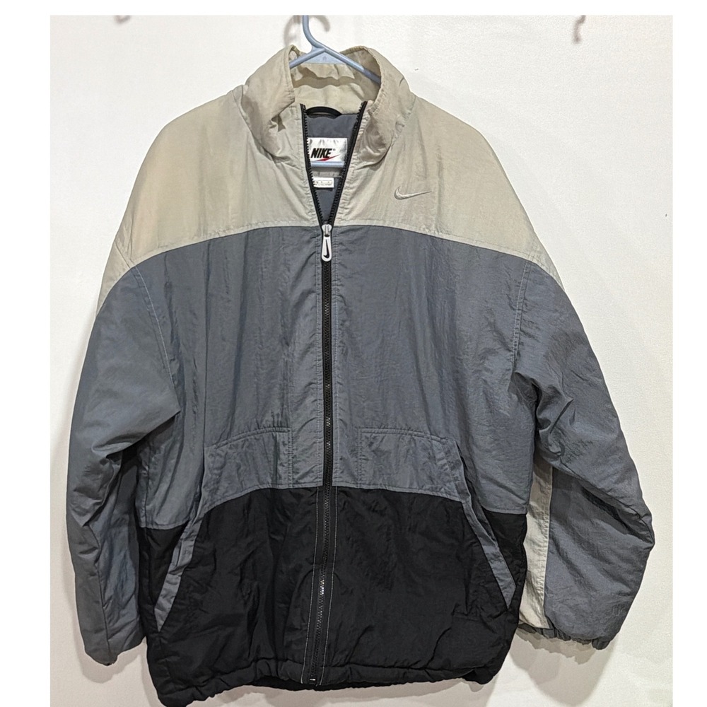Vintage Nike Colorblock Windbreaker Puffer Jacket Mens L Gorpcore 90S Retro Fall